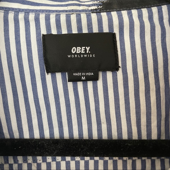 NWOT OBEY SHORTSLEEVE BUTTON-UP - Picture 5 of 6